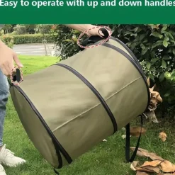 30 Gallon Collapsible Container Gardening Bag, Camping Trash Can, Pop-Up Trash Can/Recycle Bin, Car Garbage Can, Reusable Outdoor Trash Garden Yard Trash Bag, Foldable Camping Recycling Bin