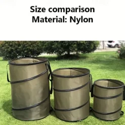 30 Gallon Collapsible Container Gardening Bag, Camping Trash Can, Pop-Up Trash Can/Recycle Bin, Car Garbage Can, Reusable Outdoor Trash Garden Yard Trash Bag, Foldable Camping Recycling Bin