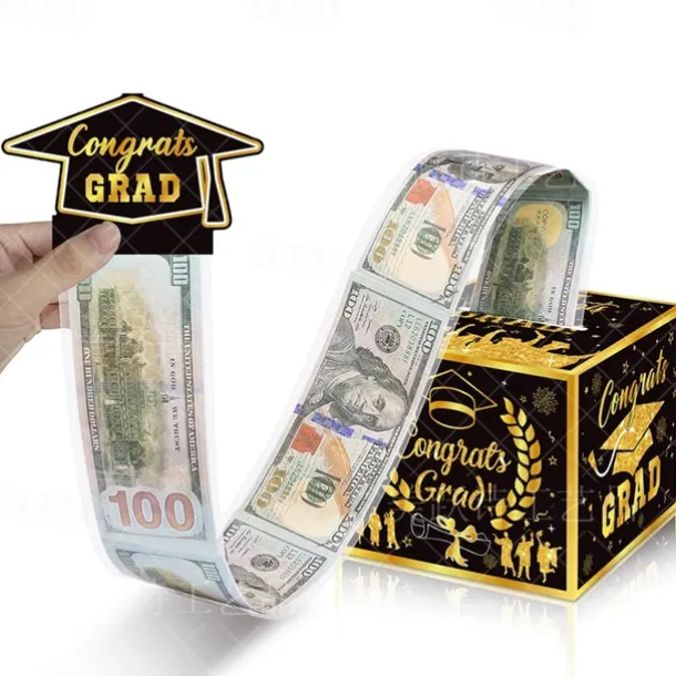 2025 Graduation Money Box for Cash Gift Pull,Graduation Gifts for Women Men,Funny Graduation Gifts for College,Graduation Money Holder for Party Decorations