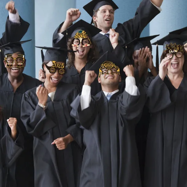 2025 Graduation Season Glasses Decoration Set, Fun Photo Props for Graduation Party Celebrations and Picture Taking