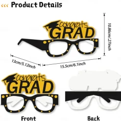 2025 Graduation Season Glasses Decoration Set, Fun Photo Props for Graduation Party Celebrations and Picture Taking
