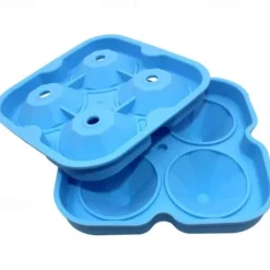 4 Grid Diamond Ice Cube Tray Reusable Ice Cubes Maker Silicone Ice Cream Molds Form Chocolate Mold Whiskey Party Bar Tools