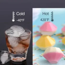 4 Grid Diamond Ice Cube Tray Reusable Ice Cubes Maker Silicone Ice Cream Molds Form Chocolate Mold Whiskey Party Bar Tools