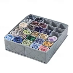 30 Grids Foldable Underwear Storage Box, Non Woven Fabric Multiple Cells Socks Organizer, Bras Drawer Organizer