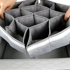 30 Grids Foldable Underwear Storage Box, Non Woven Fabric Multiple Cells Socks Organizer, Bras Drawer Organizer