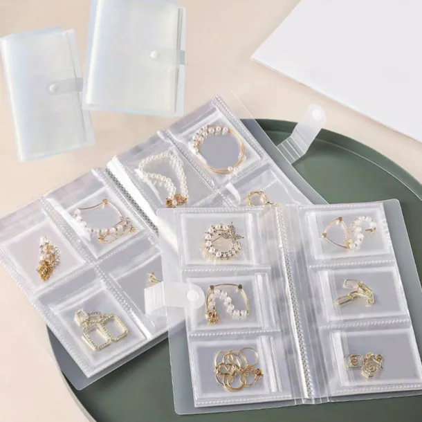 84 Grids/1 Set or 160 Grids with Small Pouches Jewelry Storage Box: Earrings, Anti-oxidation Rings, Bracelets, Transparent Dust-proof Storage Bags for Necklaces, Accessories, Sealed Bags for Jewelry Preservation