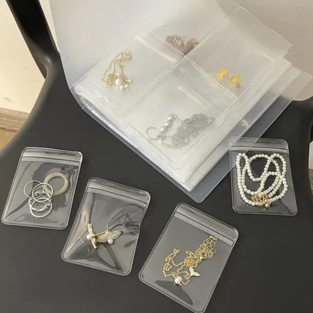 84 Grids/1 Set or 160 Grids with Small Pouches Jewelry Storage Box: Earrings, Anti-oxidation Rings, Bracelets, Transparent Dust-proof Storage Bags for Necklaces, Accessories, Sealed Bags for Jewelry Preservation