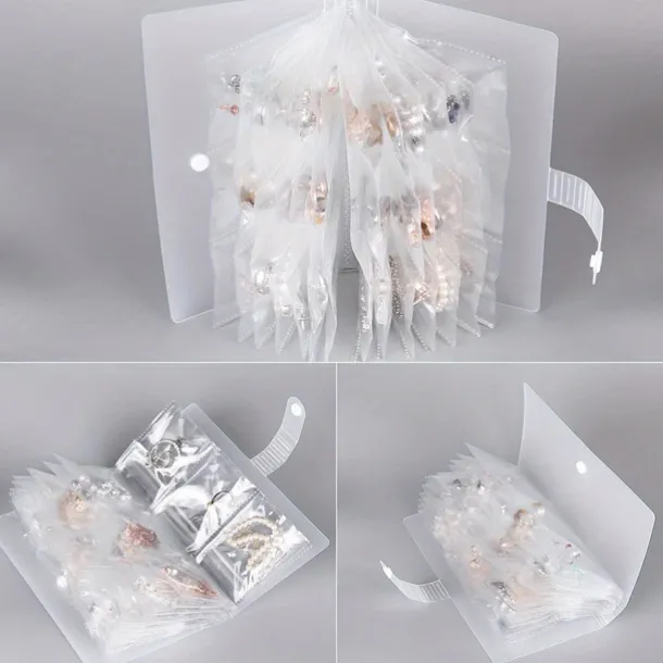 84 Grids/1 Set or 160 Grids with Small Pouches Jewelry Storage Box: Earrings, Anti-oxidation Rings, Bracelets, Transparent Dust-proof Storage Bags for Necklaces, Accessories, Sealed Bags for Jewelry Preservation