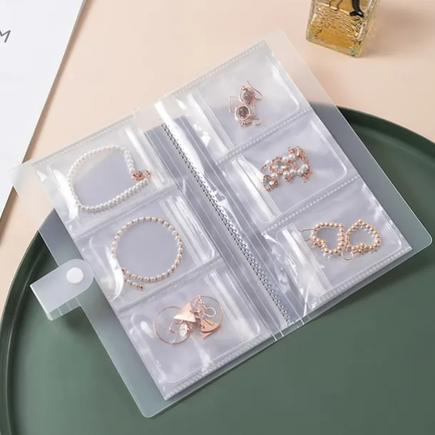 84 Grids/1 Set or 160 Grids with Small Pouches Jewelry Storage Box: Earrings, Anti-oxidation Rings, Bracelets, Transparent Dust-proof Storage Bags for Necklaces, Accessories, Sealed Bags for Jewelry Preservation