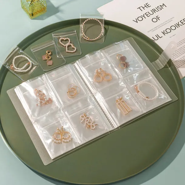 84 Grids/1 Set or 160 Grids with Small Pouches Jewelry Storage Box: Earrings, Anti-oxidation Rings, Bracelets, Transparent Dust-proof Storage Bags for Necklaces, Accessories, Sealed Bags for Jewelry Preservation