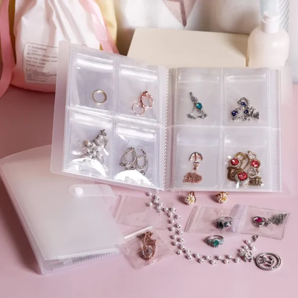 84 Grids/1 Set or 160 Grids with Small Pouches Jewelry Storage Box: Earrings, Anti-oxidation Rings, Bracelets, Transparent Dust-proof Storage Bags for Necklaces, Accessories, Sealed Bags for Jewelry Preservation