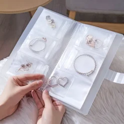 84 Grids/1 Set or 160 Grids with Small Pouches Jewelry Storage Box: Earrings, Anti-oxidation Rings, Bracelets, Transparent Dust-proof Storage Bags for Necklaces, Accessories, Sealed Bags for Jewelry Preservation