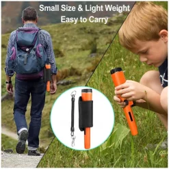 700 Handheld Metal Detector Waterproof GP Pointer with LED Light for Outdoor Treasure Hunting, Archaeology & Security Inspection