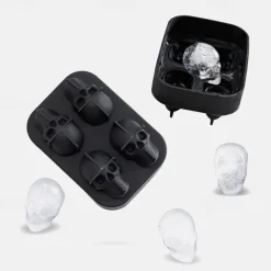 4 Ice Cube Skull Ball Skeleton Mold DIY Skull Ice Box Silicone Mold DIY Homemade for Party Bar Halloween