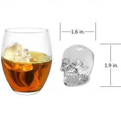 4 Ice Cube Skull Ball Skeleton Mold DIY Skull Ice Box Silicone Mold DIY Homemade for Party Bar Halloween