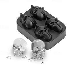 4 Ice Cube Skull Ball Skeleton Mold DIY Skull Ice Box Silicone Mold DIY Homemade for Party Bar Halloween