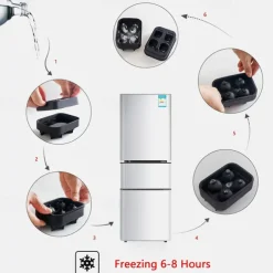 4 Ice Cube Skull Ball Skeleton Mold DIY Skull Ice Box Silicone Mold DIY Homemade for Party Bar Halloween