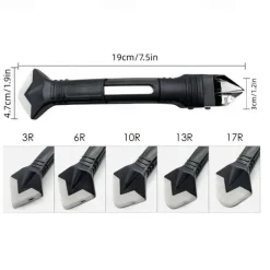 5 In 1 Caulk Remover Tools Kit, Grout Removal Tool, Sealant Finishing Tool, Glue Angle Scraper Tool For Window And Sink Renovations In Kitchens And Bathrooms