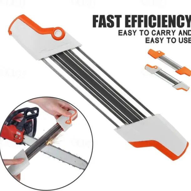 2 In 1 Chain Sharpener Grinding Tool Fast Sharpener Grind Fits Sharpening Abrasive Tools for 3/8 "p 4.0mm