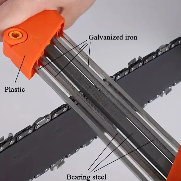 2 In 1 Chain Sharpener Grinding Tool Fast Sharpener Grind Fits Sharpening Abrasive Tools for 3/8 "p 4.0mm