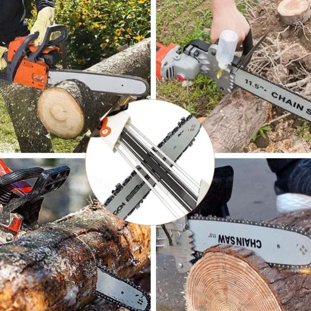 2 In 1 Chain Sharpener Grinding Tool Fast Sharpener Grind Fits Sharpening Abrasive Tools for 3/8 "p 4.0mm