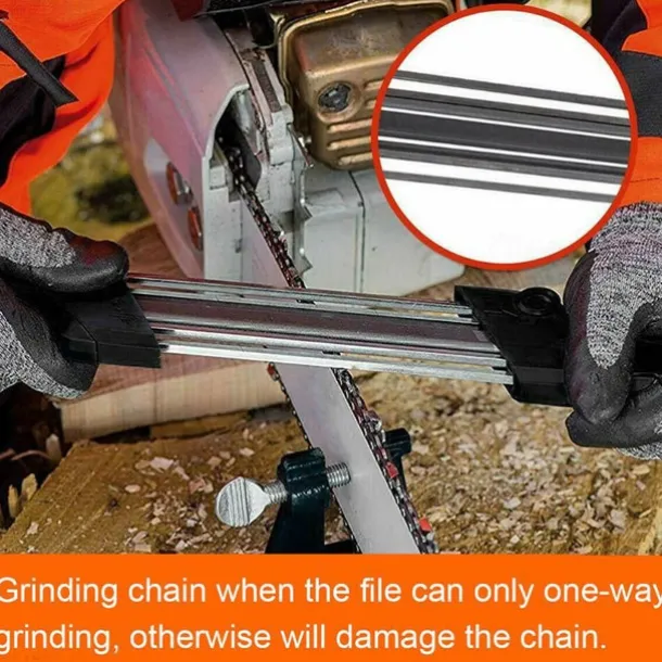 2 In 1 Chain Sharpener Grinding Tool Fast Sharpener Grind Fits Sharpening Abrasive Tools for 3/8 "p 4.0mm