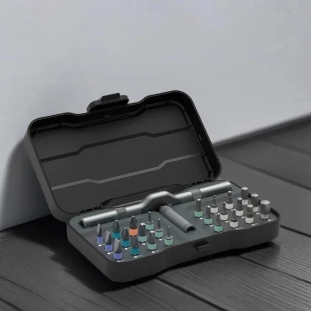 24 in 1 DIY Screwdriver, Portable 24 in 1 Magnetic Ratchet Screwdriver Set for Furniture PC Bicycle