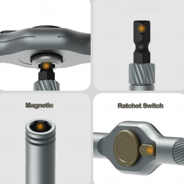 24 in 1 DIY Screwdriver, Portable 24 in 1 Magnetic Ratchet Screwdriver Set for Furniture PC Bicycle