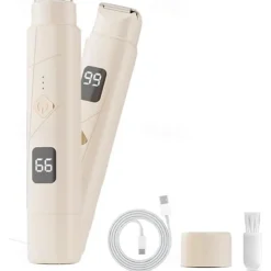 2 in 1 Electric Lady Shaver with Digital Display, Dual Head Bikini Trimmer, Wet & Dry Use Body Hair Trimmer