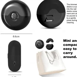 2 in 1 Electric Polishing Automatic Nail Clippers for Baby and Elderly, Rechargeable Nail Trimmer with Safe Anti-Pinch Design, Nail Care Grooming Tool