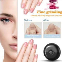 2 in 1 Electric Polishing Automatic Nail Clippers for Baby and Elderly, Rechargeable Nail Trimmer with Safe Anti-Pinch Design, Nail Care Grooming Tool