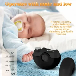 2 in 1 Electric Polishing Automatic Nail Clippers for Baby and Elderly, Rechargeable Nail Trimmer with Safe Anti-Pinch Design, Nail Care Grooming Tool