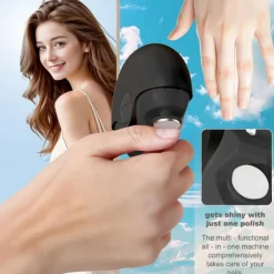 2 in 1 Electric Polishing Automatic Nail Clippers for Baby and Elderly, Rechargeable Nail Trimmer with Safe Anti-Pinch Design, Nail Care Grooming Tool