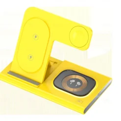 3 in 1 Foldable Charging Station for Apple Products,Fast Wireless Charger Travel Dock Adapter for iPhone 16/15/14/13/12/11/X/XS,for iWatch 10/9/8/7/Ultra2/Ultra/SE,for AirPods 4/3/2/Pro/2