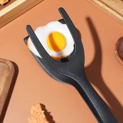 2 in 1 Grip and Flip Spatula Tongs Egg Flipper Tong Pancake Fish French Toast Omelet Making for Home Kitchen Cooking Tool