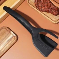 2 in 1 Grip and Flip Spatula Tongs Egg Flipper Tong Pancake Fish French Toast Omelet Making for Home Kitchen Cooking Tool