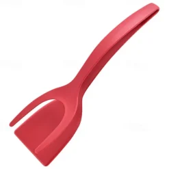 2 in 1 Grip and Flip Spatula Tongs Egg Flipper Tong Pancake Fish French Toast Omelet Making for Home Kitchen Cooking Tool