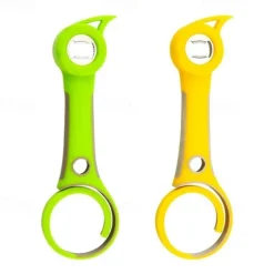 6 in 1 Jar Can Bottle Wine Opener - Multifunctional Kitchen Tool for Weak Arthritic Hands, Elderly, Seniors, Women - Open Bottles, Cans, Jars, Safety Seals, Pull Tab - Tight Grip