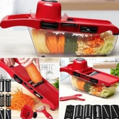 7 in 1 Multifunctional Vegetable Cutter Grater Food Slicers Shredders With 6 Blade Potatoes Carrots Manual Vegetable Cutting Tool
