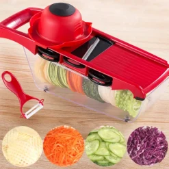 7 in 1 Multifunctional Vegetable Cutter Grater Food Slicers Shredders With 6 Blade Potatoes Carrots Manual Vegetable Cutting Tool
