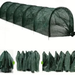2 in 1 Portable Greenhouse Protection from Sun Heat,Garden Tunnel Shade Net Cover with Quick-Release Technology,Row Covers for Vegetables Plant Cover from Sun