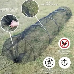 2 in 1 Portable Greenhouse Protection from Sun Heat,Garden Tunnel Shade Net Cover with Quick-Release Technology,Row Covers for Vegetables Plant Cover from Sun