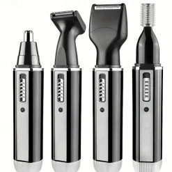 4 In 1 Rechargeable Men Electric Nose Ear Hair Trimmer Painless Women Trimming Side Burns Eyebrows Beard Hair Clipper Cut Shaver