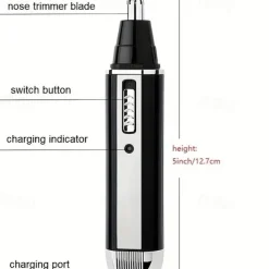 4 In 1 Rechargeable Men Electric Nose Ear Hair Trimmer Painless Women Trimming Side Burns Eyebrows Beard Hair Clipper Cut Shaver