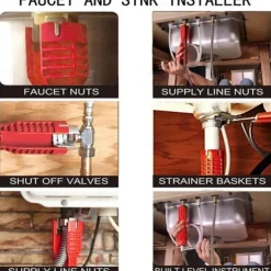 8 in 1 Sink Wrench Multi-Munction Water Pipe Faucet Wrench Repair Tool, Non-slip Kitchen Bathroom Faucet And Sink Installer, Wrench Tool For Repairing Plumbing