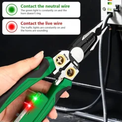 8 in 1 Wire Stripper with Voltage Tester, 2025 New Multi-Function Electric Wire Stripping Tool for Cutting and Pulling Pliers, Electric Pliers, Electrician Repair Tool