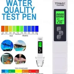 3 In1 Meter Digital Water Quality Tester TDS EC Meter Temperature Tester Pen Multifunctional Digital Water Quality Tester For Water Purity TEMP PPM Tester TDS Meter Digital Water Quality Tester
