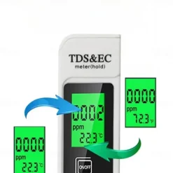 3 In1 Meter Digital Water Quality Tester TDS EC Meter Temperature Tester Pen Multifunctional Digital Water Quality Tester For Water Purity TEMP PPM Tester TDS Meter Digital Water Quality Tester