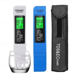 3 In1 Meter Digital Water Quality Tester TDS EC Meter Temperature Tester Pen Multifunctional Digital Water Quality Tester For Water Purity TEMP PPM Tester TDS Meter Digital Water Quality Tester