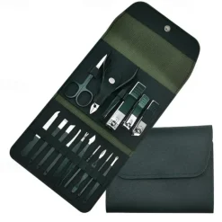 16 in1 Professional Nail Clippers Pedicure Kit Manicure Set , Stainless Steel Nail Care Tools Grooming Kit with Luxurious Travel Leather Case for Thick Nails Men Women Gift